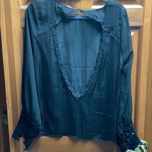 Low-Cut Back Black BUCKLE Top